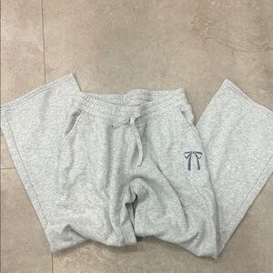 Hollister Gray Joggers with Bow Accent